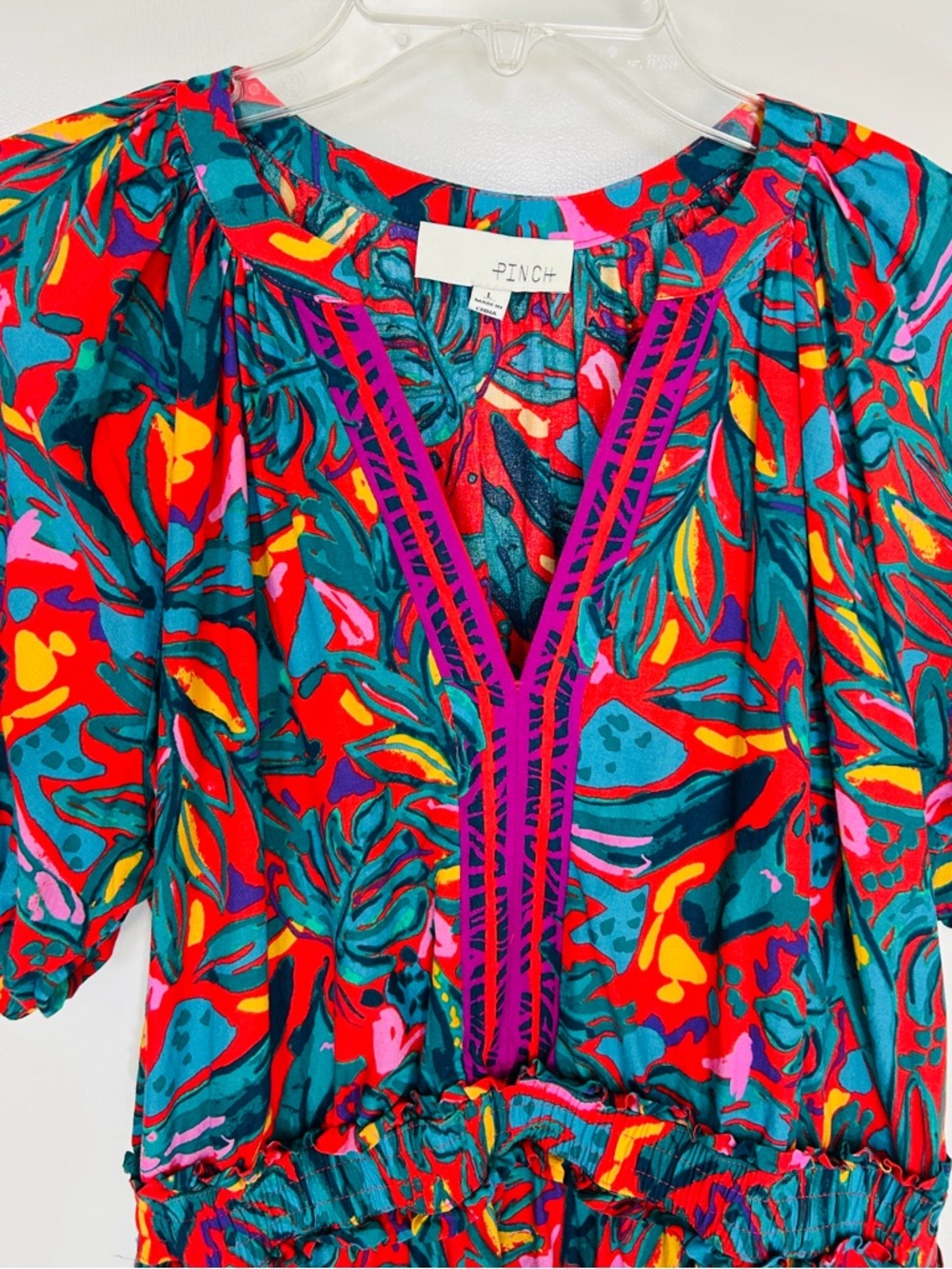 Pinch Teal and Red Floral-Print Midi Dress - Picture 3 of 7